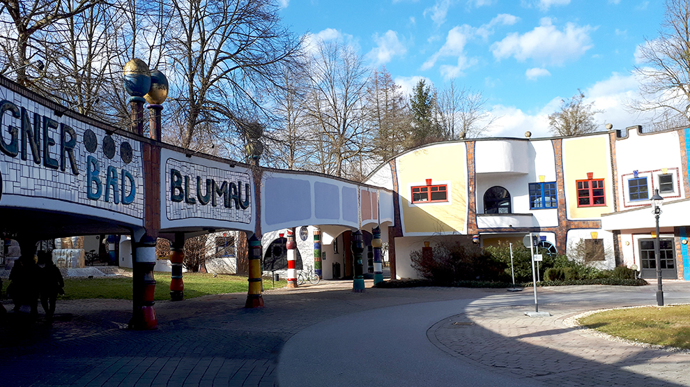 Hundertwasser tervezte fürdőkomplexum Blumauban
