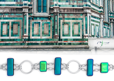 A firenzei dóm ihlette MJ glass design karkötője